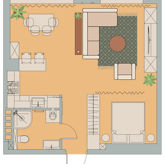 Güzel salon yerleşimi